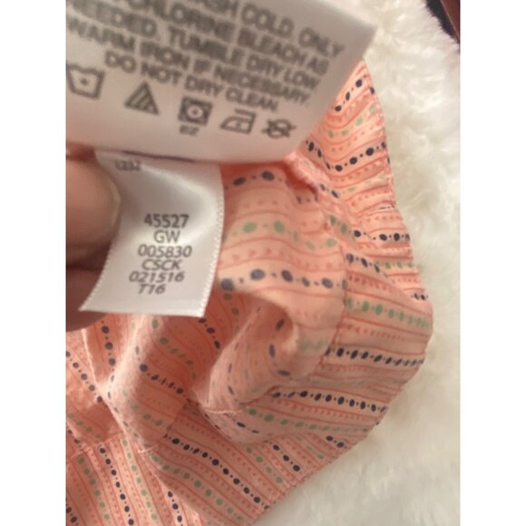 Hanna Andersson Poplin Tunic Dress Pink pattern flutter sleeves 120 Girls Size 8 - Picture 8 of 8